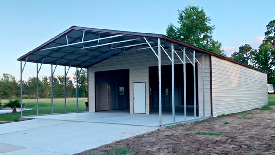 30x80x11 Commercial Garage With Carport