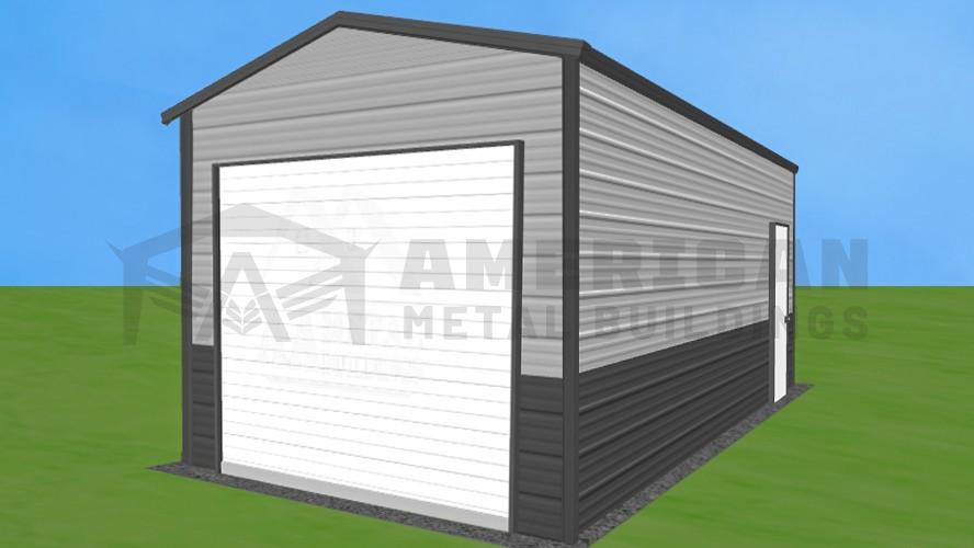 12x25 Vertical Roof Garage