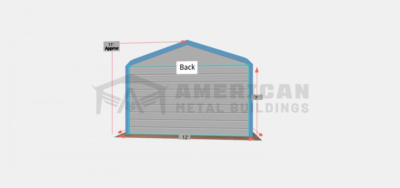12x30x7 Regular Roof Utility Building 12x30x7 Regular Roof Utility Building