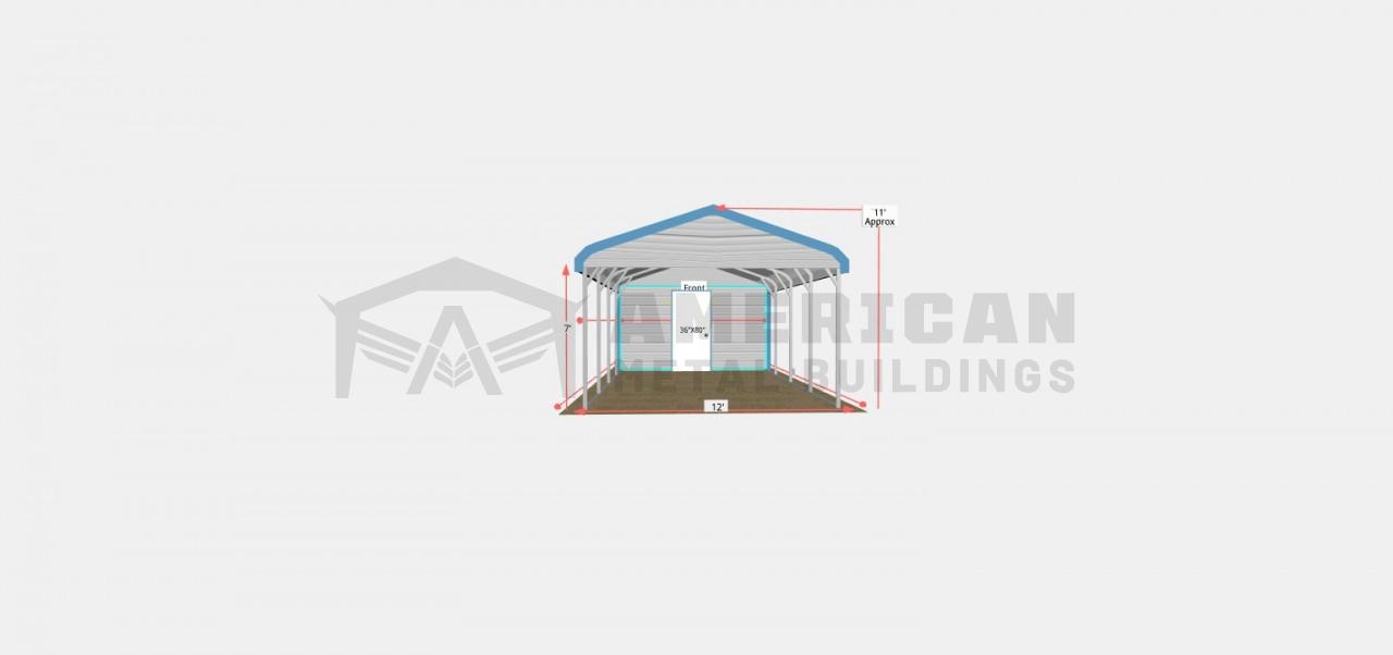 12x30x7 Regular Roof Utility Building 12x30x7 Regular Roof Utility Building