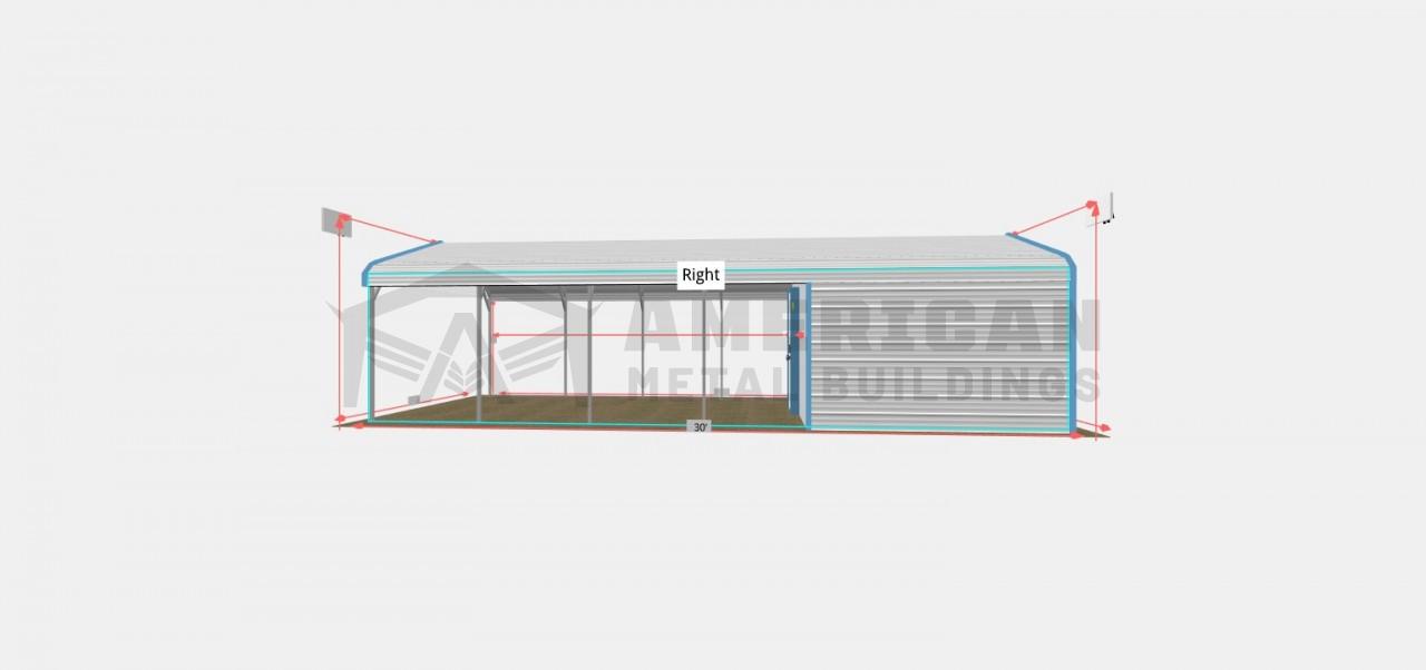 12x30x7 Regular Roof Utility Building 12x30x7 Regular Roof Utility Building