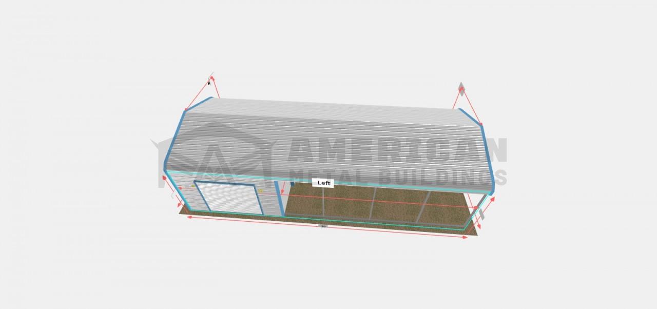 12x30x7 Regular Roof Utility Building 12x30x7 Regular Roof Utility Building