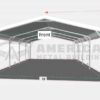 18x20 Regular Roof Steel Carport