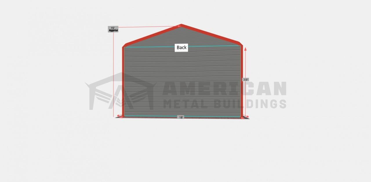 18x25 Regular Roof Steel Garage