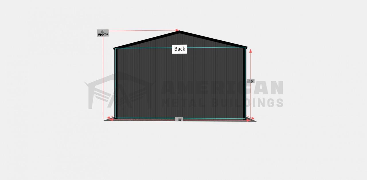 18x35 Enclosed Metal Building