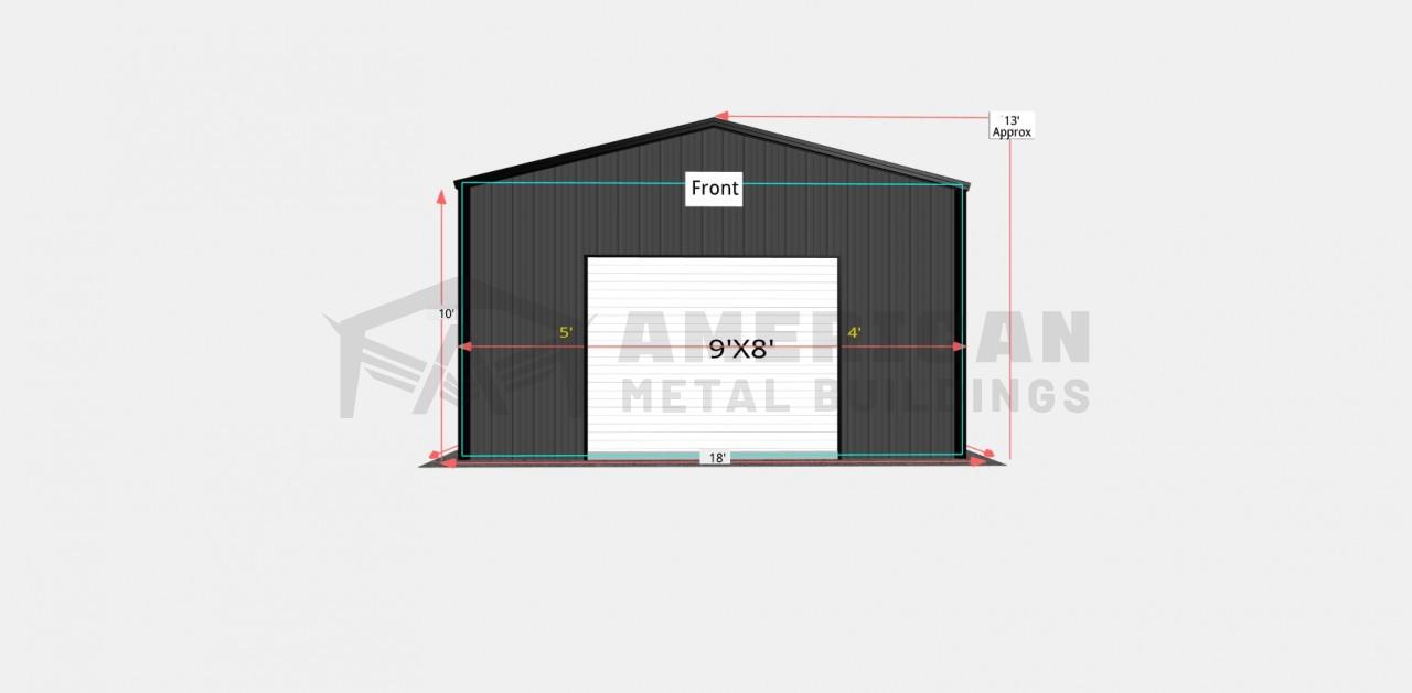 18x35 Enclosed Metal Building