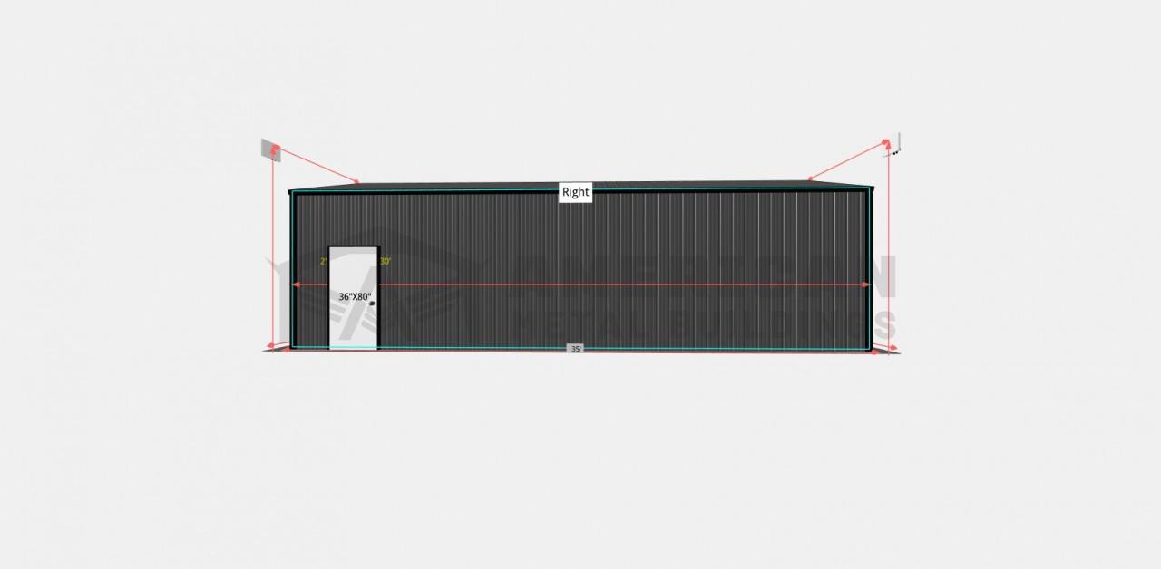 18x35 Enclosed Metal Building