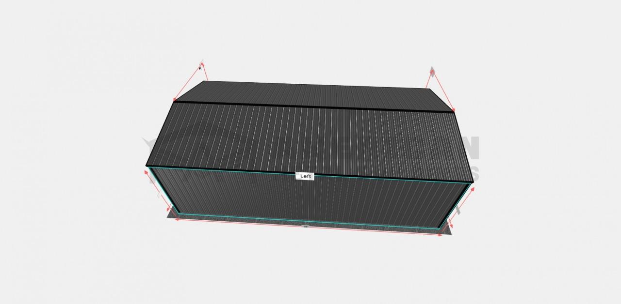 18x35 Enclosed Metal Building