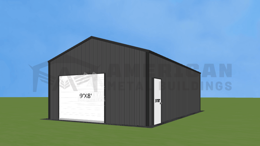 18x35 Enclosed Metal Building