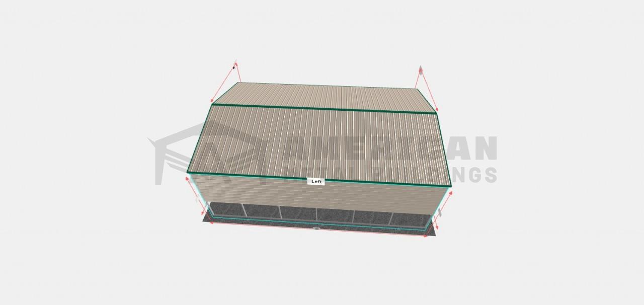 20x30 Vertical Roof RV Cover