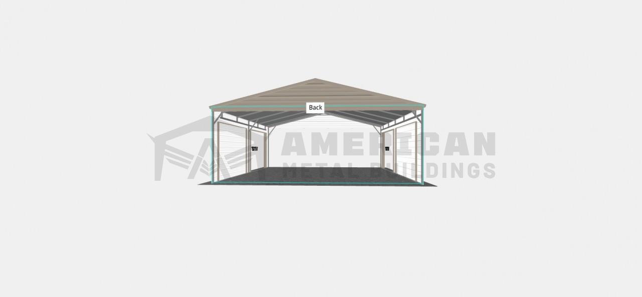 24x25 Vertical Roof Carport