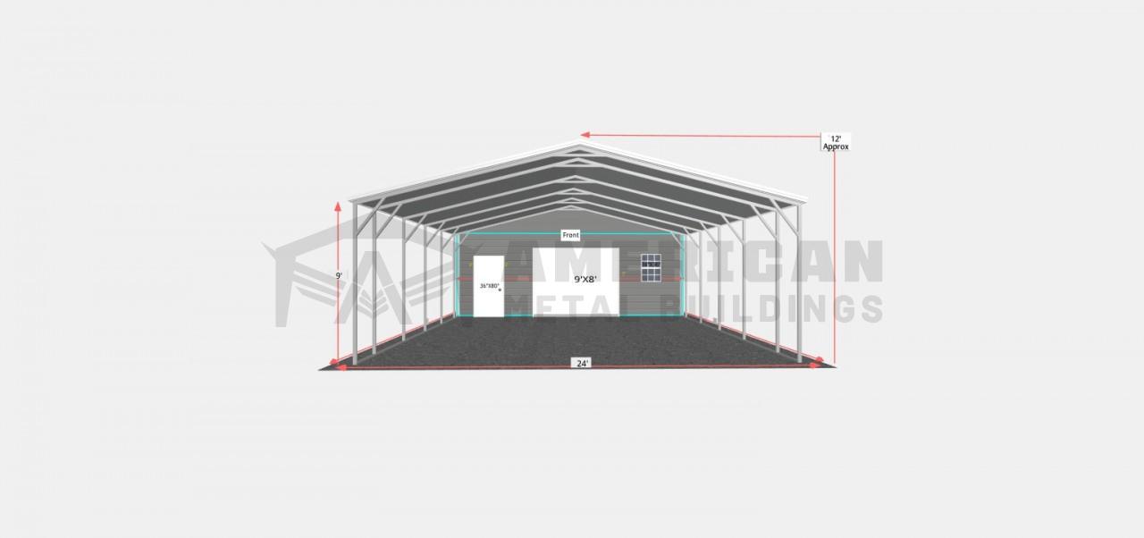 24x35 Vertical Roof Utility Building