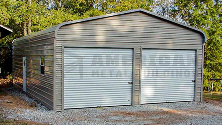 24x35 Regular Roof Metal Garage