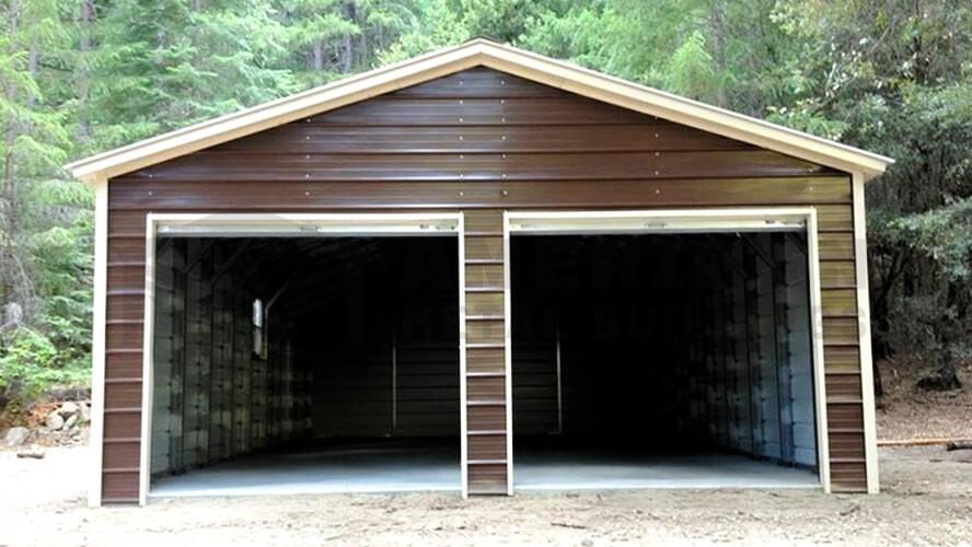 24x35 Vertical Roof Garage