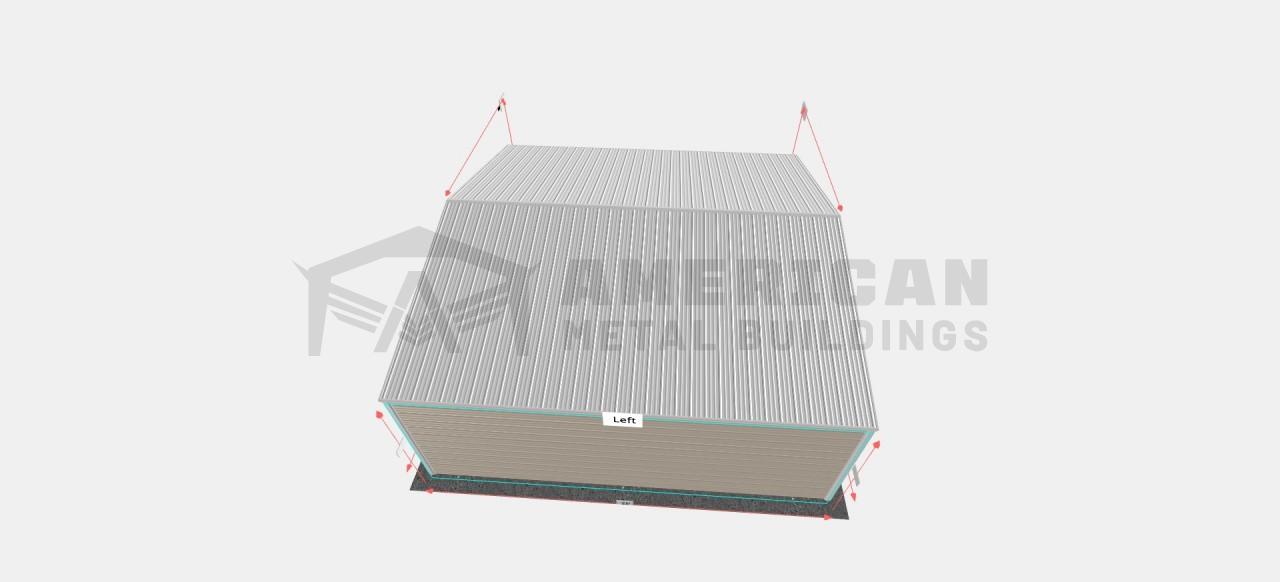 26x25 Vertical Roof Garage Building