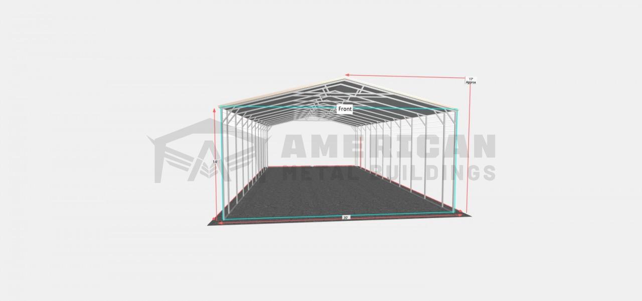 30x55 Vertical Roof Style Carport