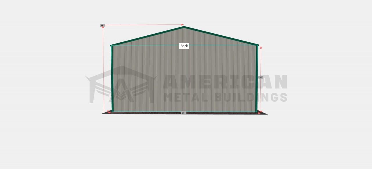 30x60 Vertical Roof Metal Garage