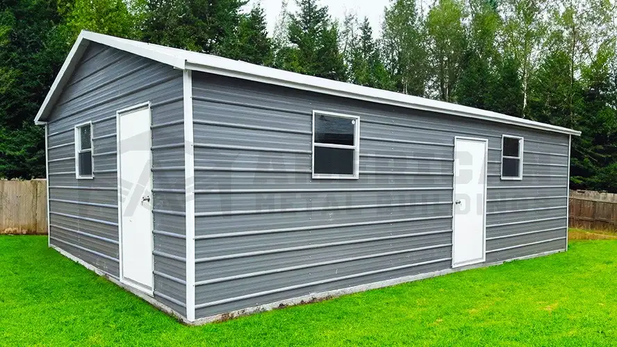 20x30 Vertical Roof Metal Garage