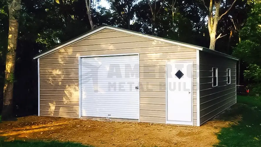 24x30 Vertical Metal Garage