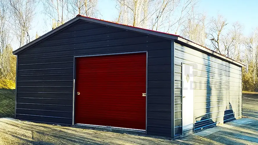 24x35 Vertical Metal Garage
