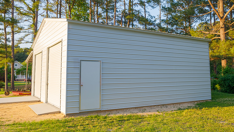 30x30x12 Vertical Roof Garage for Sale - American Metal Buildings