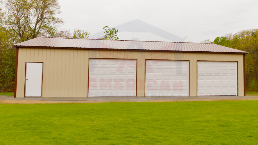 30x50x10 Vertical Roof Garage