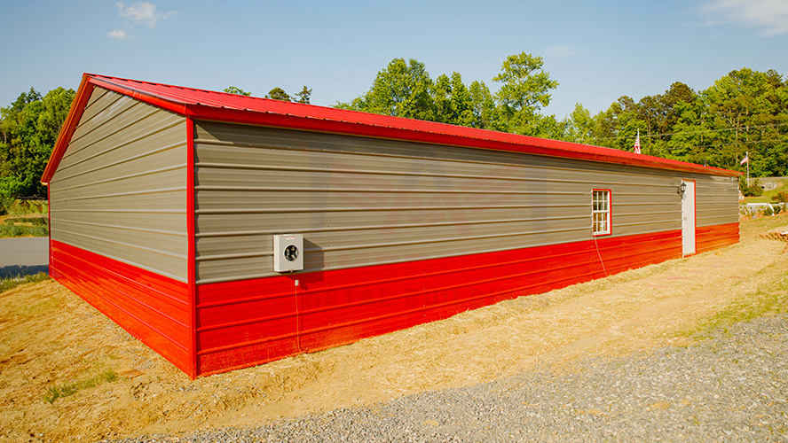 30x60x8 Vertical Roof Garage