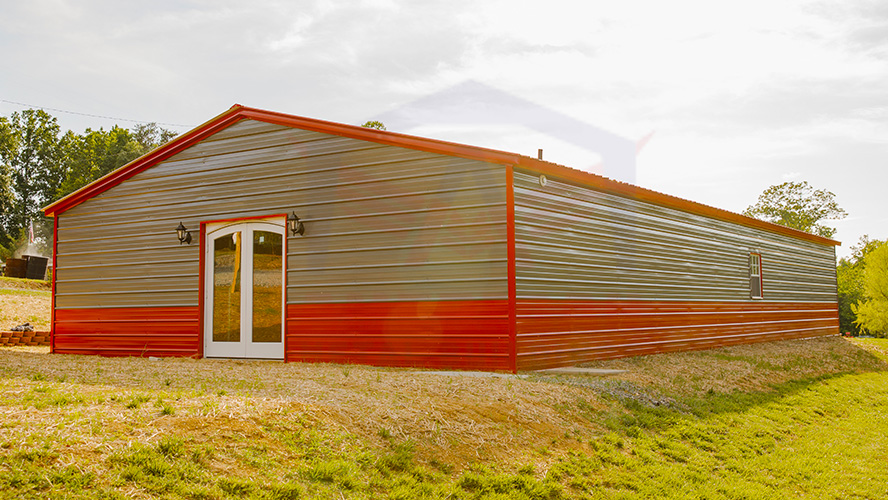 30x60x8 Vertical Roof Garage