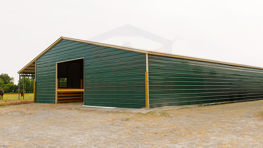 30x60x12 Straight Line Barn