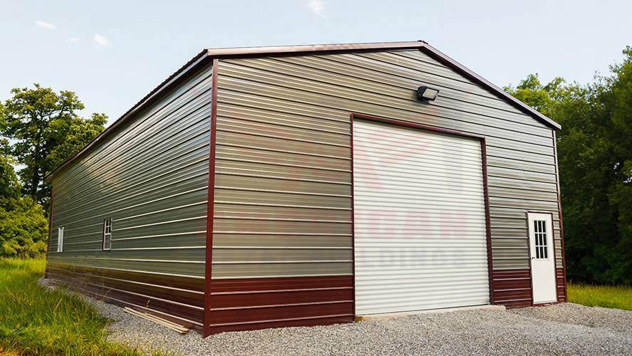 30x76x14 Vertical Roof Garage