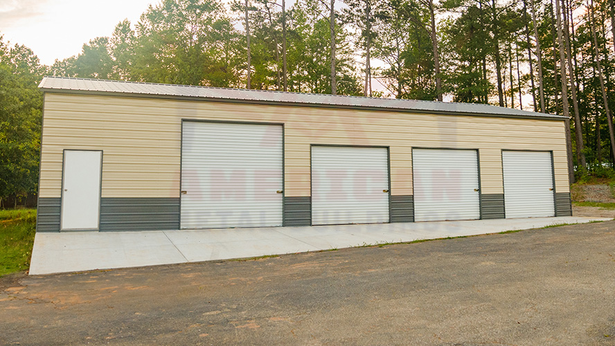 30x60x12 Metal Garage With Lean-to