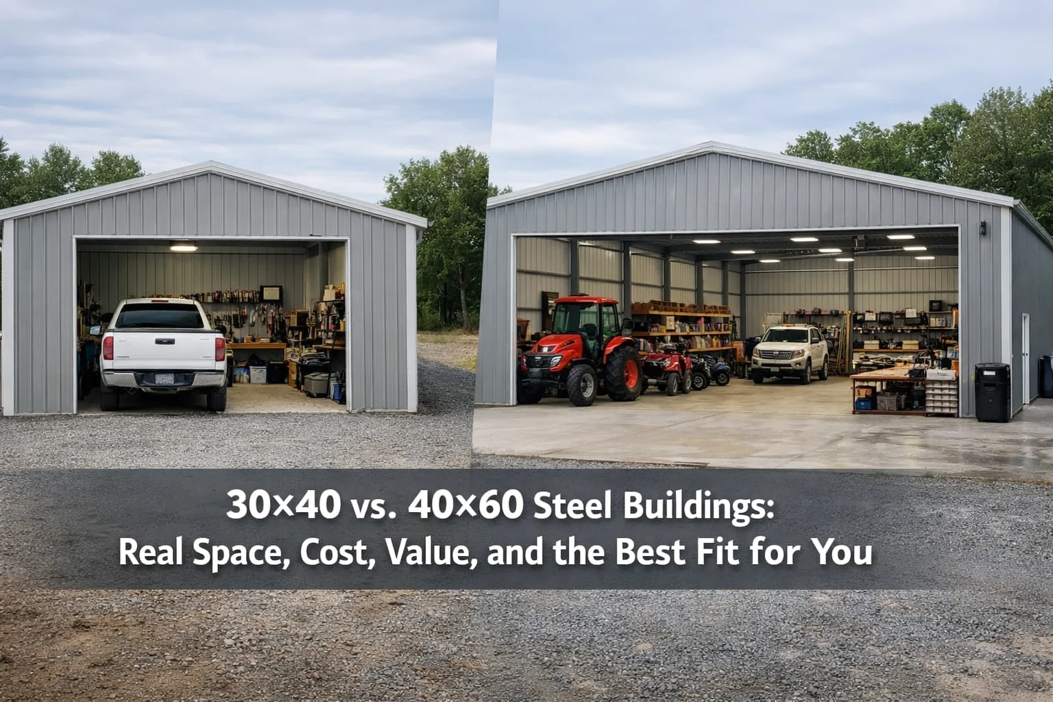30×40 vs. 40×60 Steel Buildings Real Space, Cost, Value, and the Best Fit for You