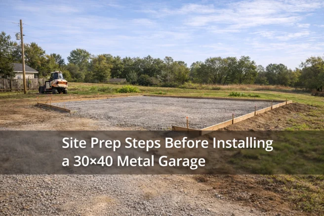 Prepare Your Site for a 30×40 Metal Garage