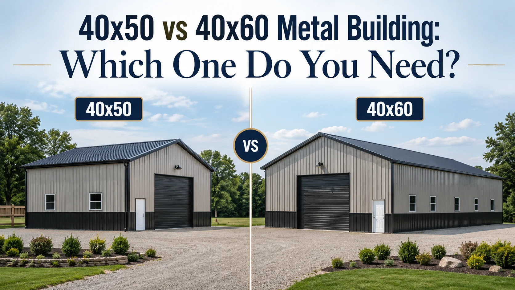 40x50 vs 40x60 Metal Building: Which One Do You Need?