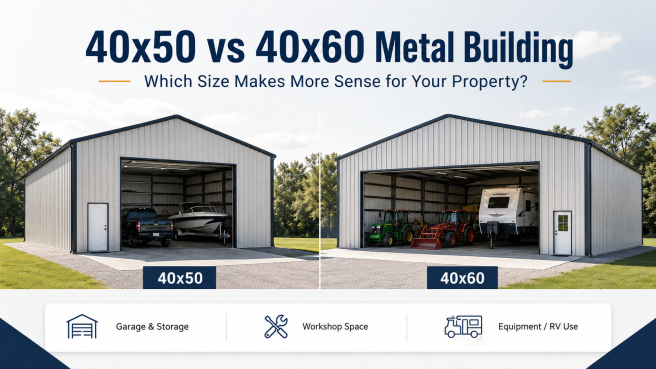 40x50 vs 40x60 Metal Building: Which Size Will Feel Right After You Start Using It? 40x50 vs 40x60 Metal Building: Which Size Will Feel Right After You Start Using It